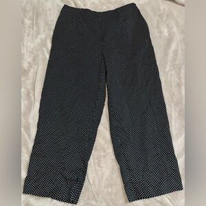 VTG Valerie Stevens Casual Black with White Polka Dot Size 10 Pants
